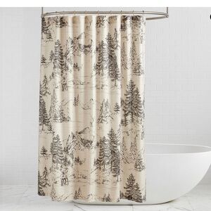 Rustic forest shower curtain